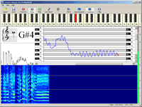 Singing Voice Pitch & Spectogram Display