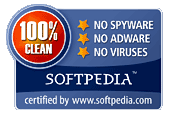 Certified "100% Clean" by SOFTPEDIA