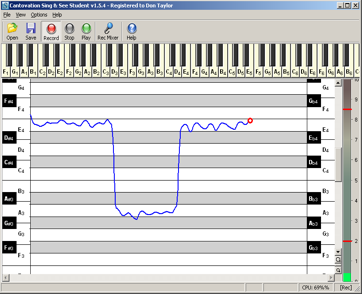 Improved pitch trace after paying attention to support